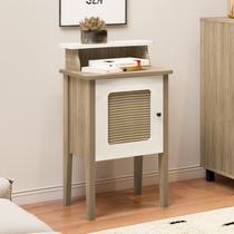 Mesa Lateral de Apoio 100% MDF com Porta em Palinha Charlotte Marrom Mesa Lateral de Apoio 100% MDF com Porta em Palinha Charlotte Marrom