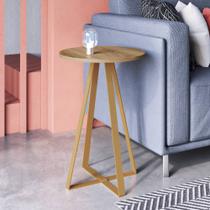 Mesa Lateral de Apoio com pés metálicos 40X40cm Complementos Artesano Mesa Lateral de Apoio com pés metálicos 40X40cm Complementos Artesano