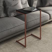 Mesa Lateral De Apoio de Sofá Charmme Ferro Cobre 70cm Industrial Elegante