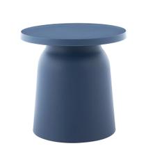 Mesa Lateral de Apoio Minimalista Amanhecer Rivatti 47 cm (Largura) em Polipropileno Azul Mesa Lateral de Apoio Minimalista Amanhecer Rivatti 47 cm (Largura) em Polipropileno Azul
