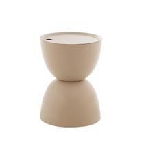 Mesa Lateral de Apoio Minimalista Tempo Rivatti 34 cm (Largura) em Polipropileno Fendi Proteção UV