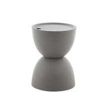 Mesa Lateral de Apoio Minimalista Tempo Rivatti 34 cm (Largura) em Polipropileno Grafite Proteção UV