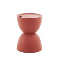 Mesa Lateral de Apoio Minimalista Tempo Rivatti 34 cm (Largura) em Polipropileno Laranja Proteção UV Mesa Lateral de Apoio Minimalista Tempo Rivatti 34 cm (Largura) em Polipropileno Laranja Proteção UV