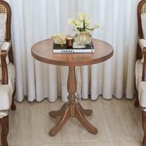 Mesa Lateral de Canto Rústica C/ Borda Pé Torneado