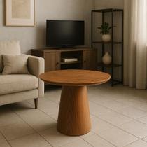 Mesa Lateral de Design Orgânico Escandinavo, Compacta e Sofisticada