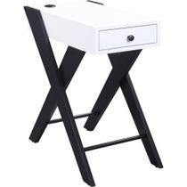 Mesa lateral de madeira Acme Fierce com dock USB Mesa lateral de madeira Acme Fierce com dock USB