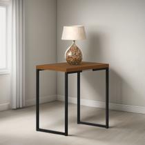 Mesa Lateral Decorativa Innovare Canela Aço E MDF Industrial