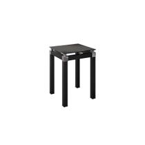 Mesa Lateral Decorativo Malva Tampo Vidro Preto - Montanaris Decor