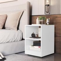 Mesa Lateral Decore Com Rodinhas Multiuso Para Sala De Estar E Quarto Branco Mesa Lateral Decore Com Rodinhas Multiuso Para Sala De Estar E Quarto Branco