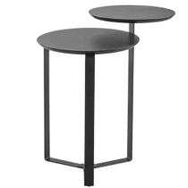 Mesa Lateral Dupla Base Preta - Nero Mesa Lateral Dupla Base Preta - Nero