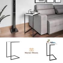 Mesa Lateral e Apoio de Sofá Para Notebook Home Office Maclavi Móveis