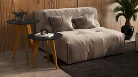 Mesa Lateral e Apoio Redonda Plus Pés Madeira cor Preto - Comprar moveis para sua casa