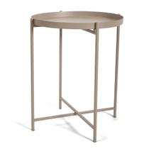 Mesa Lateral Em Metal Mesinha Apoio De Canto Decorativa 50Cm