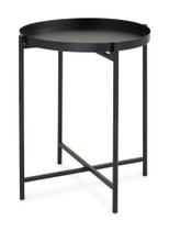 Mesa Lateral em Metal Preto 43cm 12195 Mart