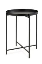 Mesa Lateral em Metal Preto 50cm 12198 Mart