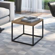 Mesa Lateral Estilo Industrial Baixa 40x40cm Complementos Artesano