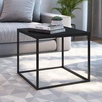 Mesa Lateral Estilo Industrial Grande 50x50cm Freedom Móvel na Caixa