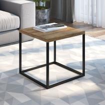 Mesa Lateral Estilo Industrial Média 40x40cm Freedom Móvel na Caixa