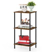 Mesa lateral ETELI Tall 3-Tier Industrial Entryway Brown & Black