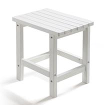 Mesa lateral externa PASAMIC Adirondack HDPE resistente às intempéries branca