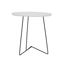Mesa Lateral Gabi ø420x455 Preto-branco