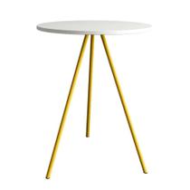 Mesa Lateral Gabriela Wood Branca e Amarela Mesa Lateral Gabriela Wood Branca e Amarela