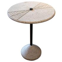 Mesa Lateral Inércia Tampo e Base Concreto Branco com Haste em Aço Preto 40 cm - 68754 Mesa Lateral Inércia Tampo e Base Concreto Branco com Haste em Aço Preto 40 cm - 68754