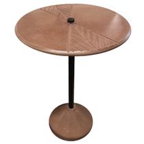 Mesa Lateral Inércia Tampo e Base Concreto Terra com Haste em Aço Preto 40 cm - 72744 Mesa Lateral Inércia Tampo e Base Concreto Terra com Haste em Aço Preto 40 cm - 72744