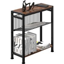Mesa lateral Lifenite Slim para espaços pequenos com porta-revistas