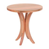 Mesa Lateral Média Tampo Madeira Maciça Rima