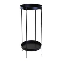 Mesa Lateral Metrô Aço Galvanizado Preto 60cm - ACASA