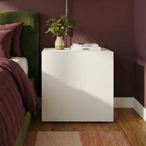 Mesa Lateral Moderna Cubo 1 Porta 53cm BRV Móveis Mesa Lateral Moderna Cubo 1 Porta 53cm BRV Móveis