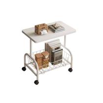Mesa Lateral Multiuso Com Rodinhas - Branca