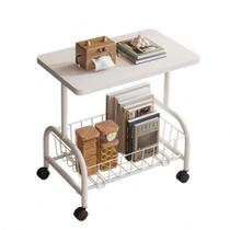 Mesa Lateral Multiuso com Rodinhas Compacta e Moderna