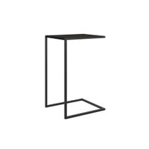 Mesa Lateral Multiuso Estilo Industrial Preto Base Metálica Preto A05 - D'Rossi
