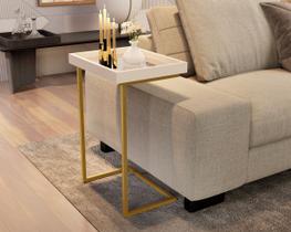 Mesa lateral multiuso para salas quarto e ambientes pequenos