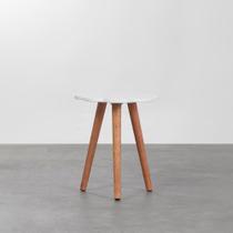 Mesa Lateral Nuvem Amêndoa e Branco - 46cmx51cm