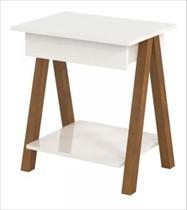 Mesa Lateral Old Tebarrot Móveis Off White Amêndoa 1 Gav Office Mesa Lateral Old Tebarrot Móveis Off White Amêndoa 1 Gav Office