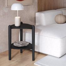 Mesa Lateral Orgânica Pé Madeira Complementos