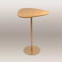 Mesa Lateral Orgânica Up Dourado 44 Cm Altura Cinamomo