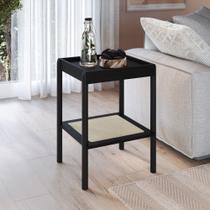 Mesa lateral oslo 43 cm madeira mdp hanover ou nero base madeira - artesano