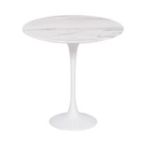 Mesa Lateral Oval Espírito Santo 57x38cm - Base Branca Mesa Lateral Oval Espírito Santo 57x38cm - Base Branca