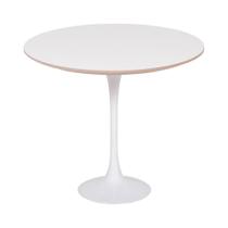 Mesa Lateral Oval Fórmica Branca 57x38cm - Base Branca Mesa Lateral Oval Fórmica Branca 57x38cm - Base Branca