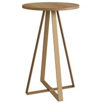 Mesa Lateral Para Sala De Estar 27940 Hanover Dourado Artesano