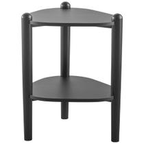 Mesa Lateral Para Sala De Estar Pés Madeira Trium A03 Nero Preto - Lyam Decor Mesa Lateral Para Sala De Estar Pés Madeira Trium A03 Nero Preto - Lyam Decor