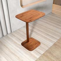 Mesa Lateral para Sofá de Madeira Maciça e Verniz Dália Living Outdoor Espresso Móveis