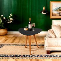 Mesa Lateral Pé Palito Laca Orgânico Libano 60x70 Mesa Lateral Pé Palito Laca Orgânico Libano 60x70