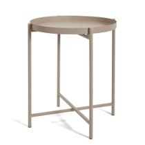 Mesa Lateral Pop Redonda Cappucino - 43x35cm