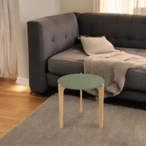 Mesa lateral Praga verde floresta/freijo