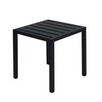 Mesa Lateral Quadrada De Alumínio Com Tampo Ripado Mesa Lateral Quadrada De Alumínio Com Tampo Ripado